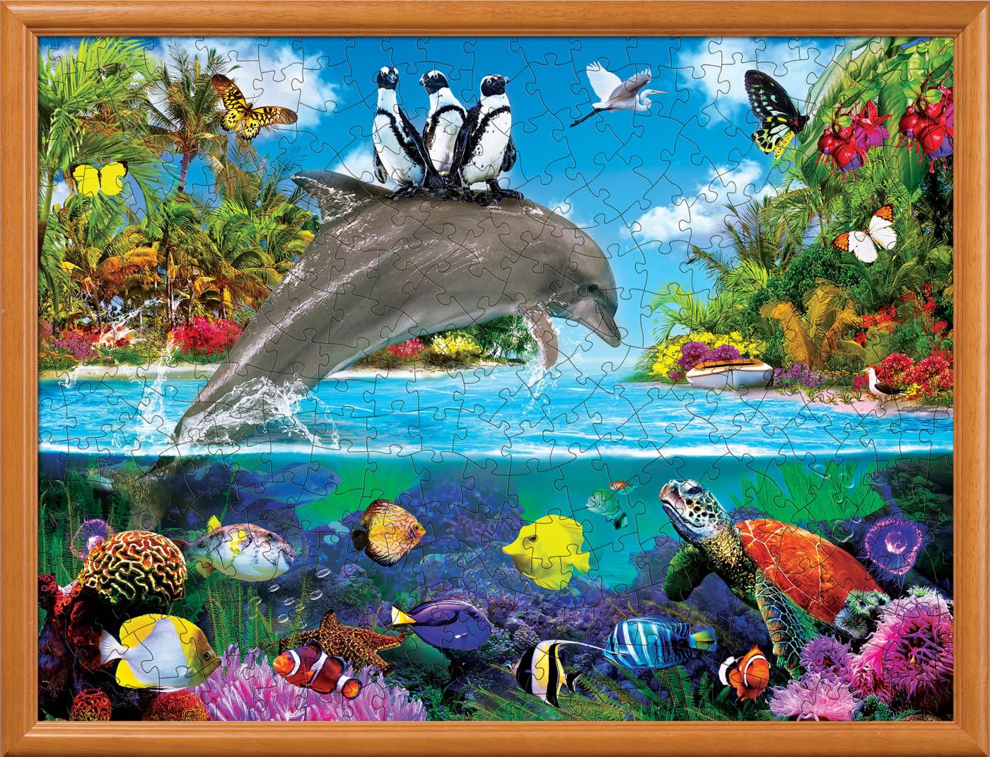 Amazon.com: MasterPieces 300 Piece EZ Grip Jigsaw Puzzle - Dolphin